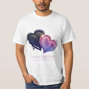Zwei Herzen schlagen Männer-T-Shirt T-Shirt