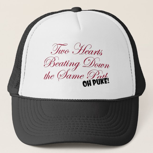 Zwei Herzen Truckerkappe (Vorderseite)