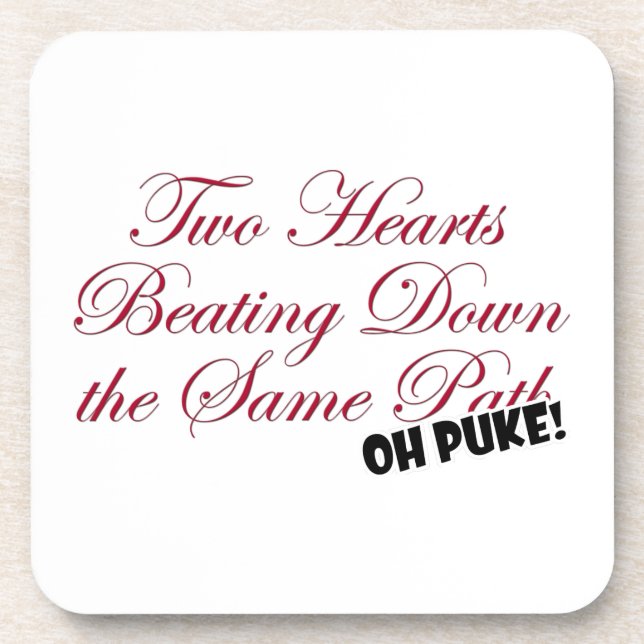 Zwei Herzen Untersetzer (Vorderseite)