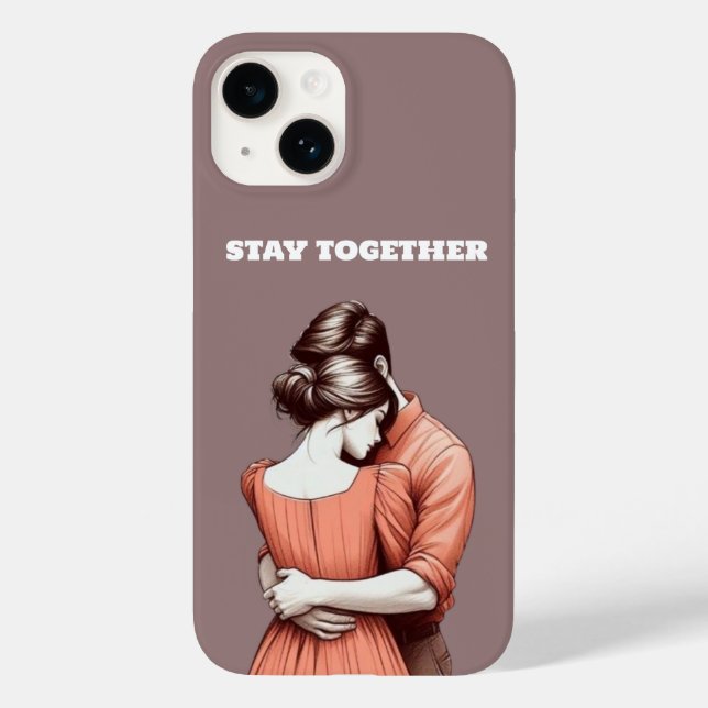 Zwei Herzen verbunden| Beispiel für bleibe Design: Case-Mate iPhone 14 Hülle (Rückseite)