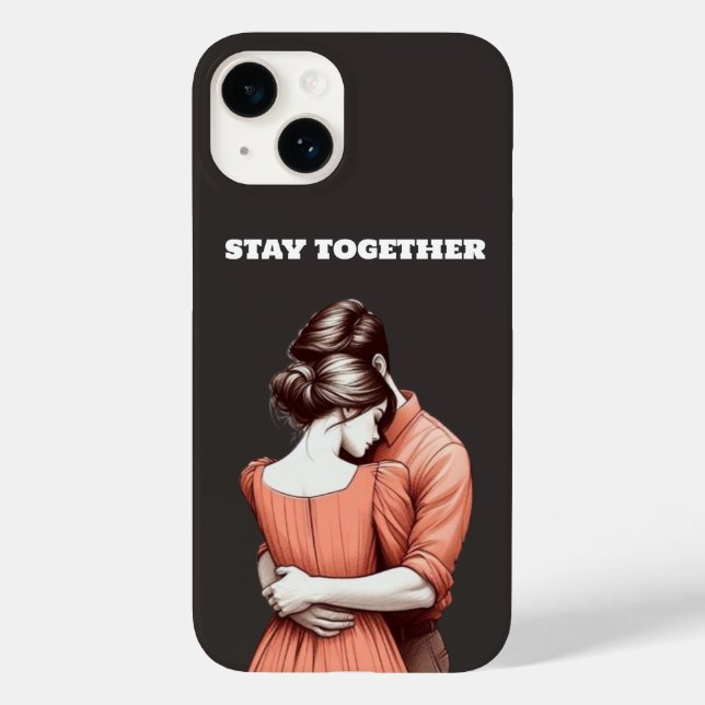 Zwei Herzen verbunden| Zusammenwirken von Design b Case-Mate iPhone 14 Hülle (Rückseite)