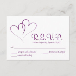 Zwei Herzen verwoben Wedding RSVP Card Karte