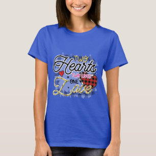 Zwei Herzen Zwei leben eine Liebe, Valentinstag T-Shirt