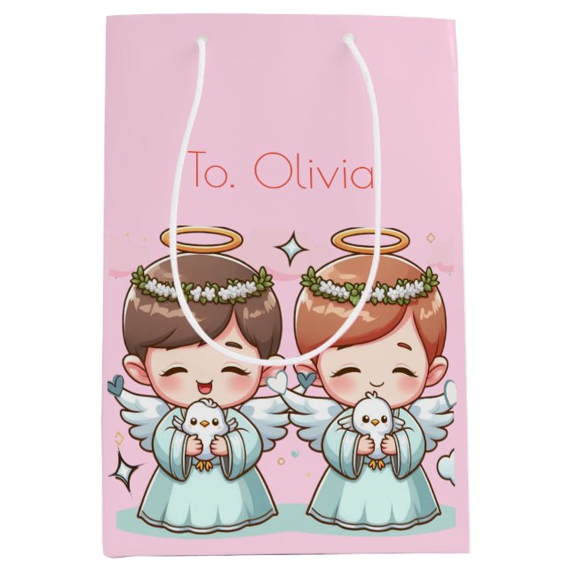 Zwei Himmlische Wächter Mittlere Geschenktüte (Vorderseite)