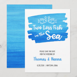 Zwei Hochzeiten im Meerwasser mit weniger Fisch Ge Save The Date