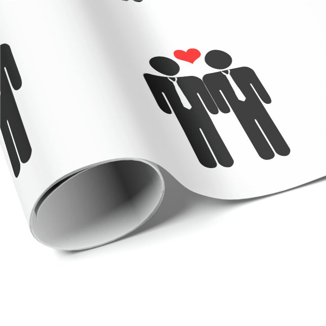 Zwei Hochzeitsgärten in Krawatte Geschenkpapier (Rolleneckpunkt)