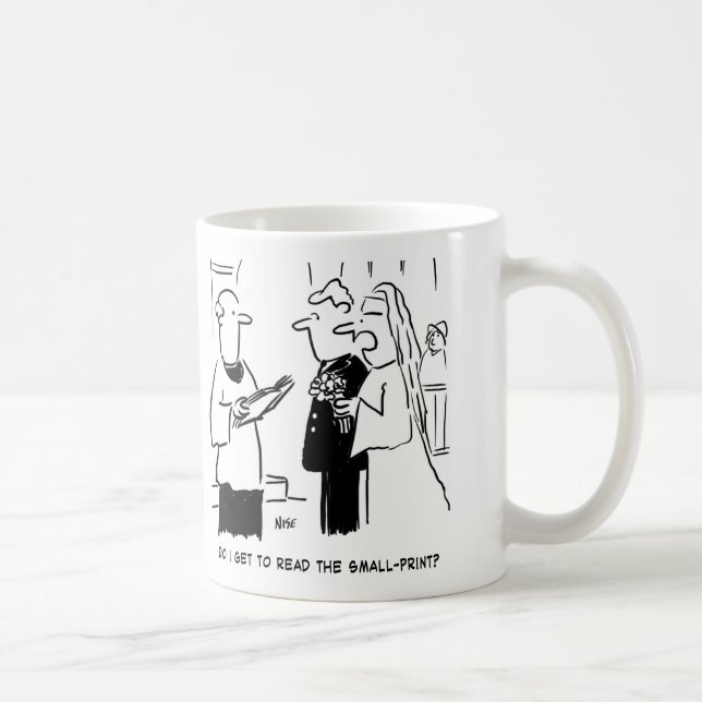 Zwei Hochzeitstipendiaten für Cartoon. Kaffeetasse (Rechts)
