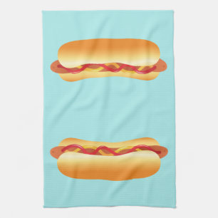 Zwei Hot Dogs Handtuch