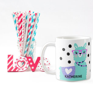 Zwei Hübsche Llama Ladys Coffee Kaffeetasse