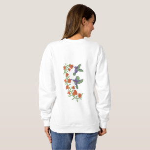 Zwei Hummingvögel Besticktes Sweatshirt