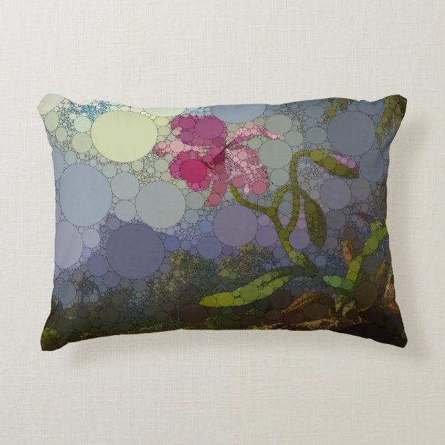 Zwei Hummingvögel mit Orchid After Heade Dekokissen (Vorderseite)