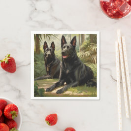Zwei Hunde Serviette