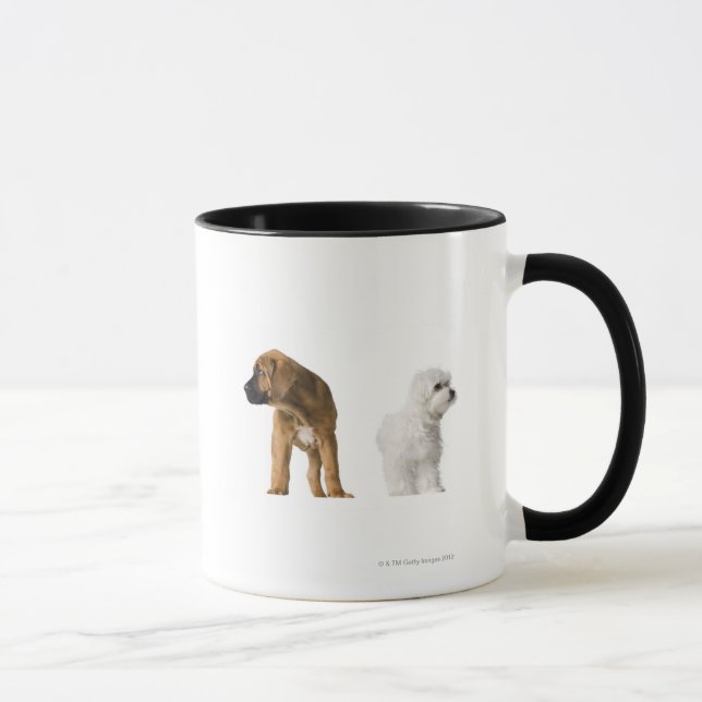 Zwei Hunde Tasse (Rechts)