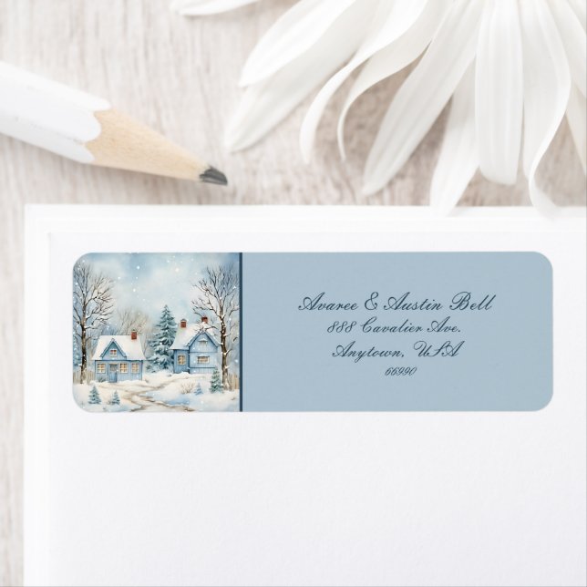 Zwei Hütten im Set von gestern Winter Blue Szene (Insitu)