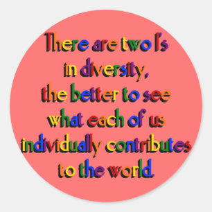 Zwei i in den Diversity-Aufklebern Runder Aufkleber