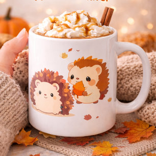 Zwei Igel im Herbst & natürlich, Freund.schaft Kaffeetasse