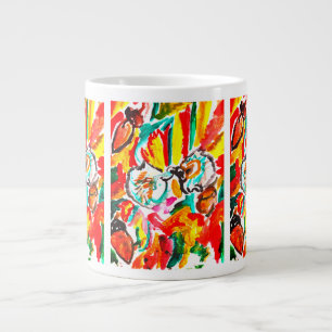 Zwei Igel spielen Herbst . Jumbo-Tasse