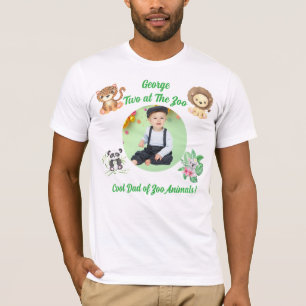 Zwei im Zoo Safari Dschungel Tiere Geburtstag Papa T-Shirt