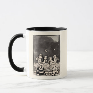 Zwei in Liebe Zeichnend Tinte Tasse