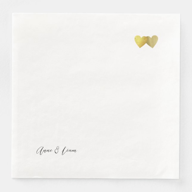 Zwei individuell bedruckte Hearts in Liebe Serviette (Vorderseite)