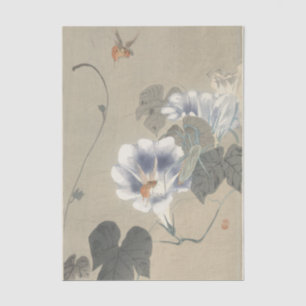 Zwei Insekten an der Zaunwinde von Ohara Koson Seidenpapier