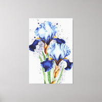 *~* Zwei Iris Blume Künstlerisch Iris Malerei AP84
