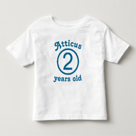 Zwei Jahre alt Personalisiert blau Kleinkind T-shirt
