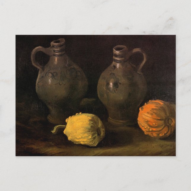 Zwei Jars und zwei Pumpkins von Van Gogh Postkarte (Vorderseite)
