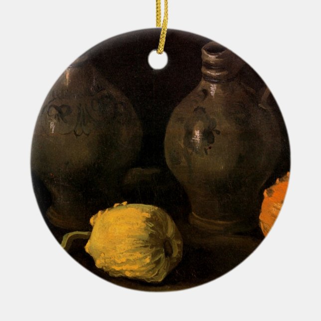 Zwei Jars und zwei Pumpkins von Vincent van Gogh Keramikornament (Vorne)