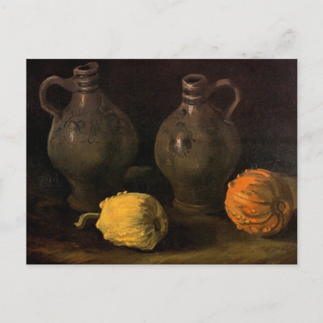 Zwei Jars und zwei Pumpkins von Vincent van Gogh Postkarte (Vorderseite)