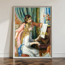 Zwei junge Mädchen am Klavier von Auguste Renoir