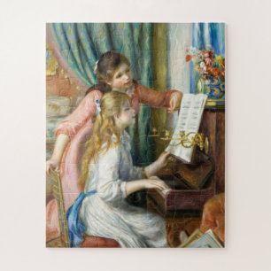 Zwei junge Mädchen am Piano von Auguste Renoir Art