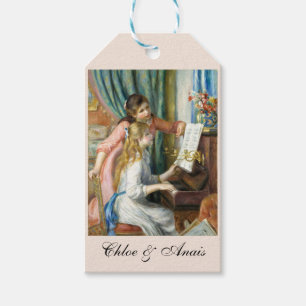 Zwei junge Mädchen am Piano von Auguste Renoir Art Geschenkanhänger