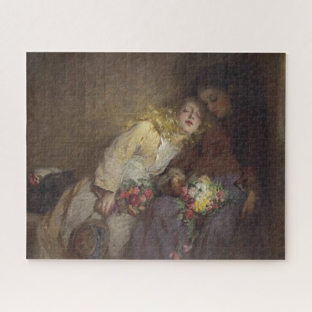 Zwei junge Mädchen kehren Zuhause zurück (Horizontal)