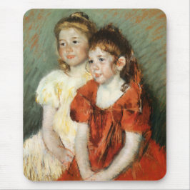 Zwei junge Mädchen (von Mary Cassatt) Mousepad