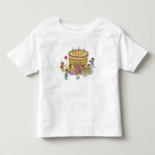 Zwei Jungen und drei Mädchen in einem Kleinkind T-shirt