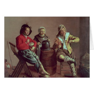 Zwei Jungen und ein Mädchen, das Musik, 1629 mach