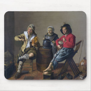 Zwei Jungs und eine Girl Making Music (Musiker) Mousepad