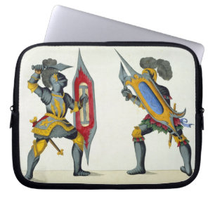 Zwei kämpfende Ritter, Platte von 'einer Laptopschutzhülle