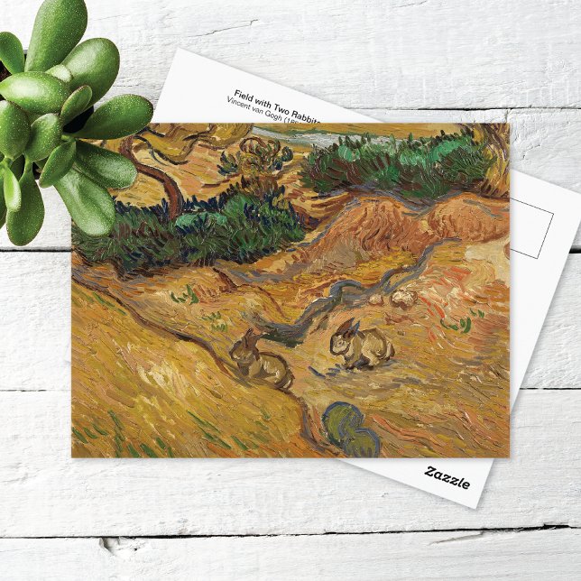 Zwei Kaninchen im Feld Vincent van Gogh Postcard Postkarte (Von Creator hochgeladen)