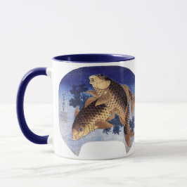 Zwei Karpfen, Hokusai Tasse