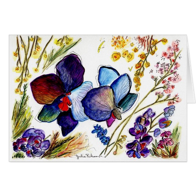 Zwei Karte BlueOrchids Karten-37 (Vorderseite (Horizontal))