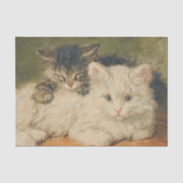 Zwei Kätzchen von Henriette Ronner Knip Seidenpapier