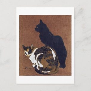 Zwei Katzen, Alexandre Steinlen Postkarte