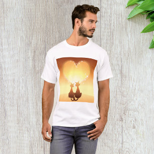 Zwei Katzen in der Liebe T - Shirt von Männern