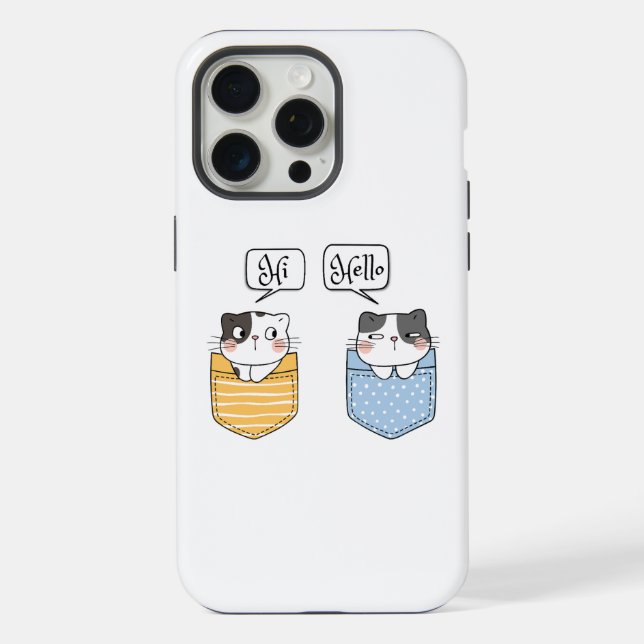 zwei Katzen iPhone 15 Pro Max Hülle (Rückseite)