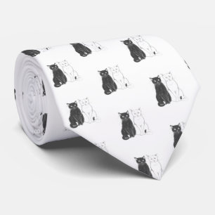Zwei Katzen Krawatte