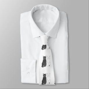 Zwei Katzen Krawatte