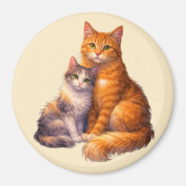 Zwei Katzen Magnet (Vorne)