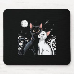 Zwei Katzen Paarmond Liebe umarmt Valentine Kitty Mousepad